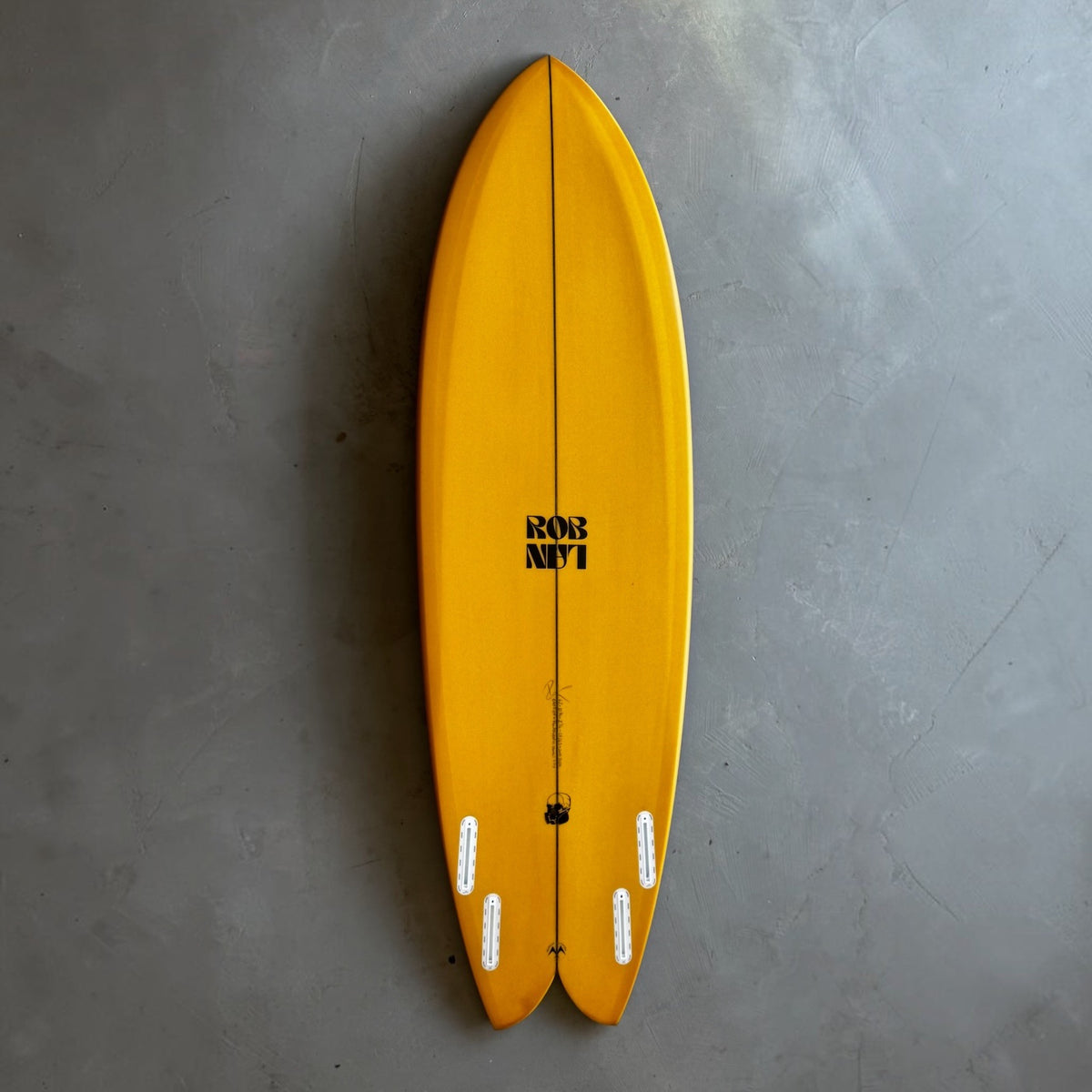 6'2 Rob Lan East Fish Quad Surfboard Bottom