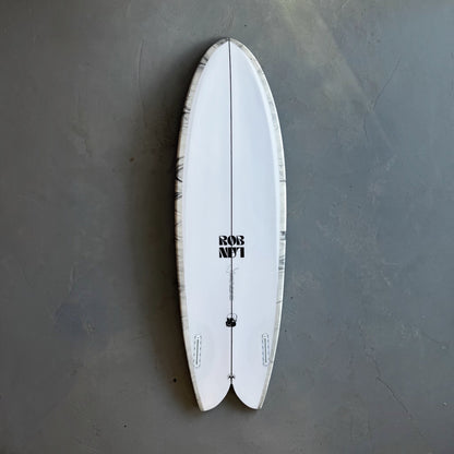 5'8 Rob Lan Mormyrid Surfboard Underside