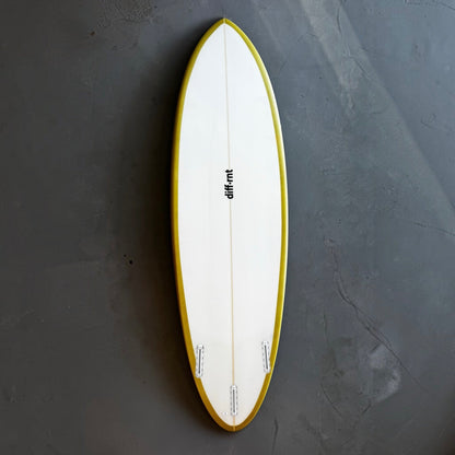 6'3 MID TRI - YELLOW GREEN back