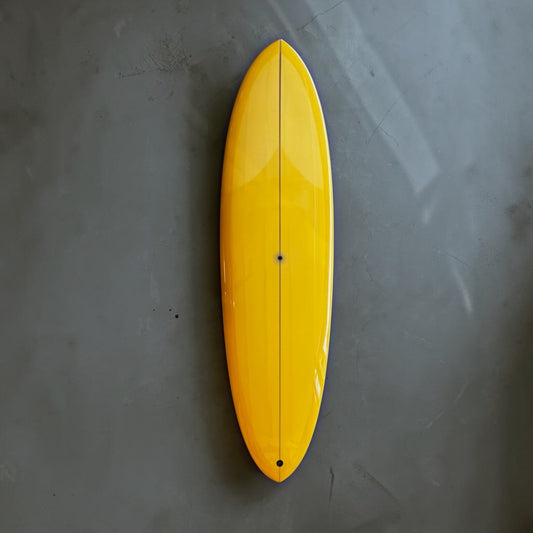 6'3 sushi roll yellow front surfboard