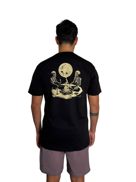 Skeleton Campfire T (Beige)