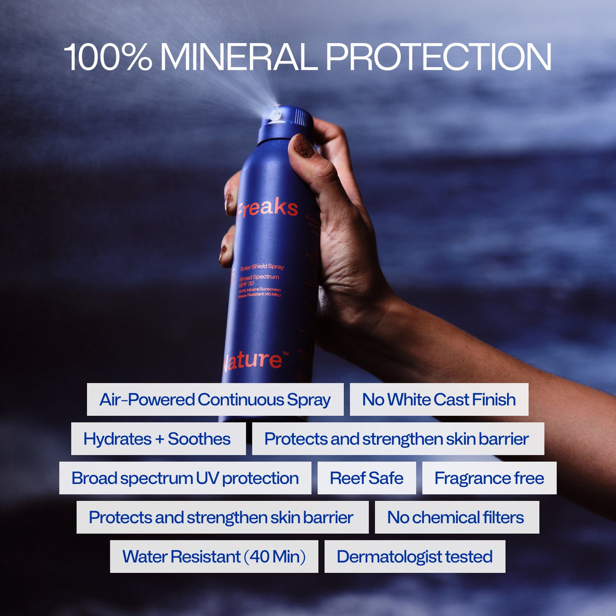 Solar Shield SPF 30 Spray in use