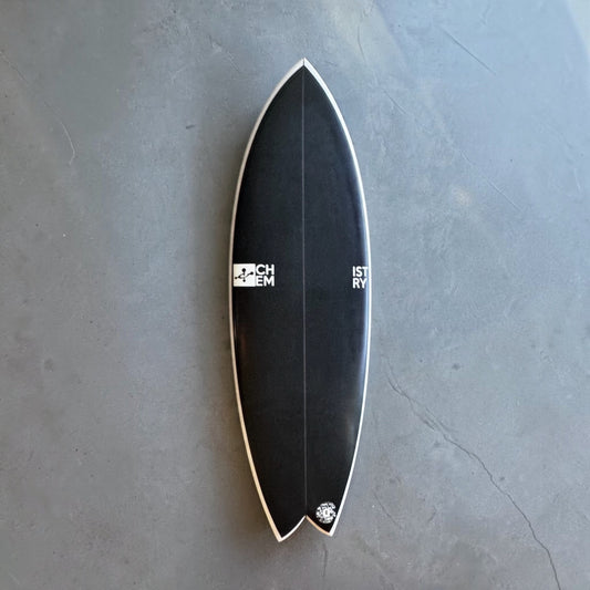 5'6 SUMMERTIME PT 2 (PU) - BLACK/WHITE RAILS